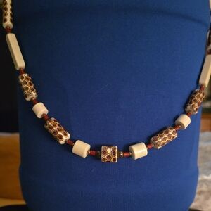 Artisan Beaded Necklace with Intricate Design